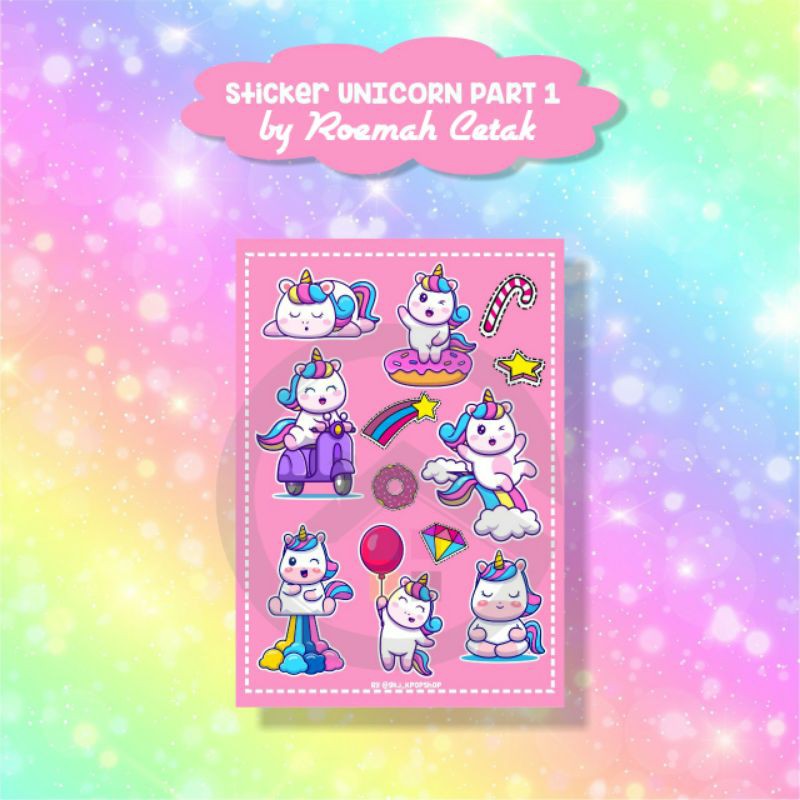 

STICKER UNICORN TUMBLR AESTHETIC STIKER LAPTOP KEREN STICKER HP STICKER HELM STICKER BINDER