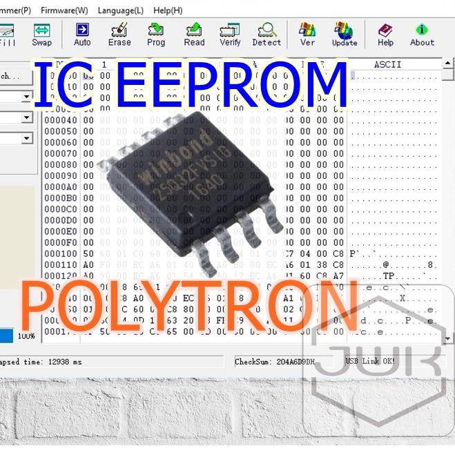 IC Eeprom plus Firmware TV Polytron Siap Pakai