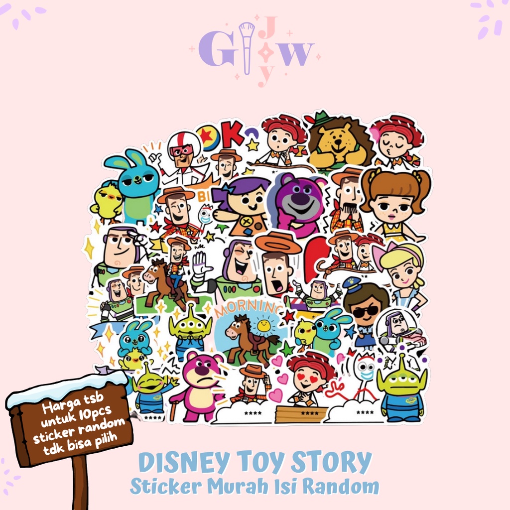 A25 STICKER 10PCS (TOY STORY) anti air notebook scrapbook label tempel motif kartun superhero super hero unik lucu atk alat tulis kantor murah viral termurah kartun komputer leptop handphone hp smartphone koper laptop tembok kulkas disney anime