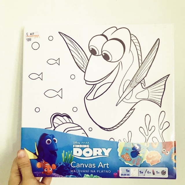 

(Original) Canvas Art Dory Disney mainan edukasi Activity buku BBW kanvas cat air