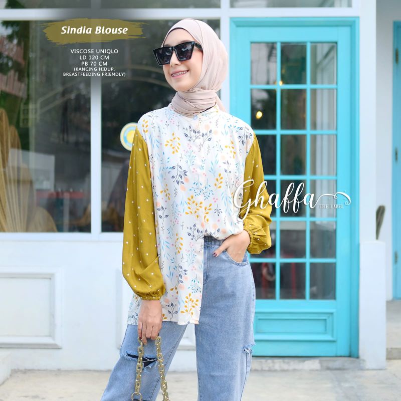 SINDIA BLOUSE BY GHAFFA THE LABEL / BLOUSE WANITA MUSLIMAH / Atasan wanita rayon