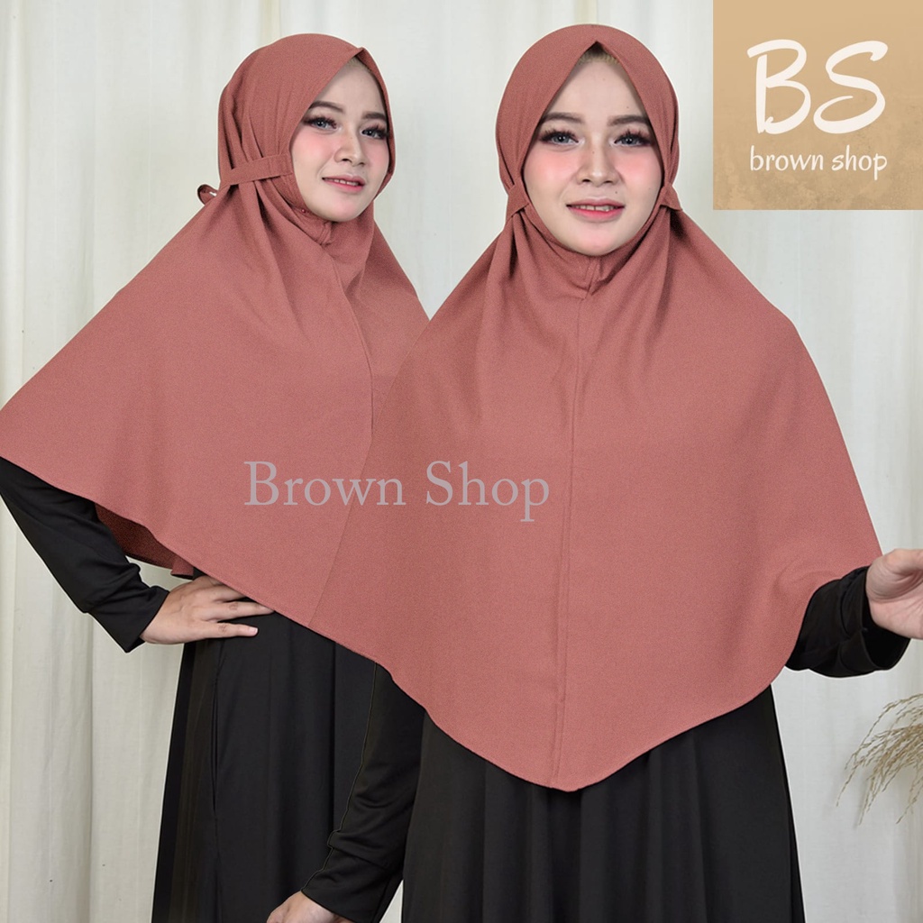 kerudung jilbab / hijab khimar bergo maryam siria tali bahan kain wollycrepe mariyam caltri premium 