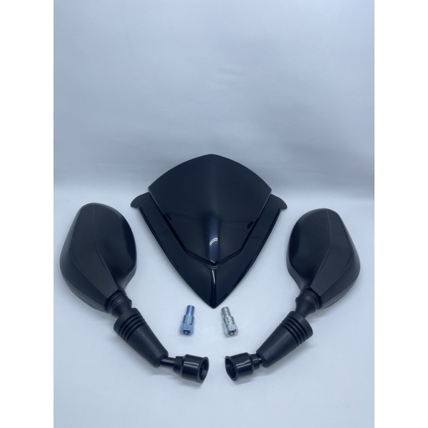 Visor Hitam Vario 125 Techno / Vario 125 Lama + Spion Click Thailand-spion klick hitam polos