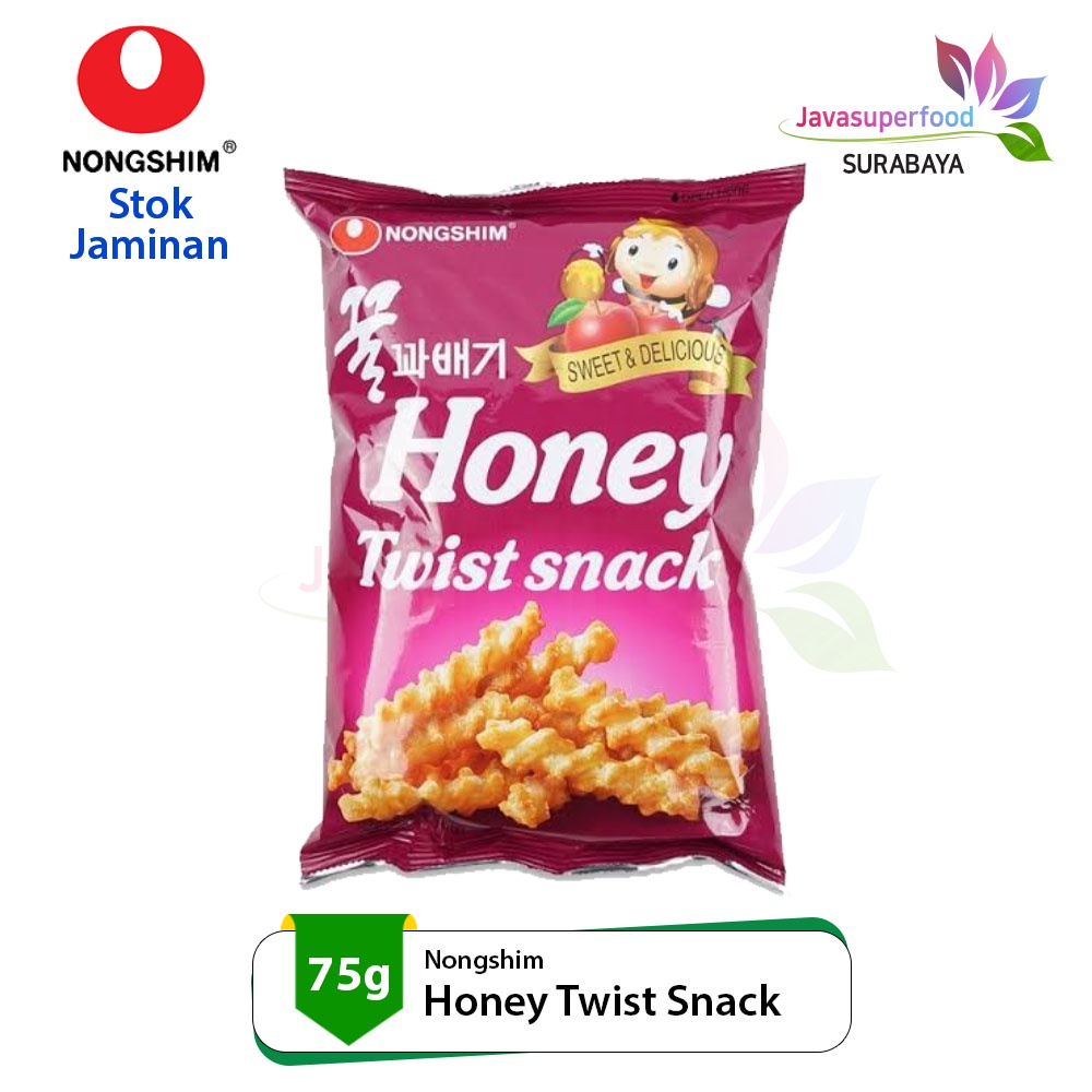 

Nongshim Honey Twist Snack- Makanan Ringan Rasa Madu Dan Apel 75gr