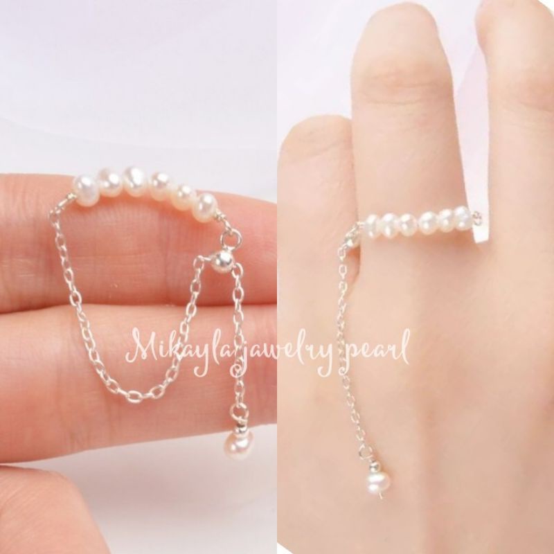 Cincin perak mutiara tawar|Cincin silver 925 mutiara asli|Cincin mutiara asli lombok|Cincin perak mu