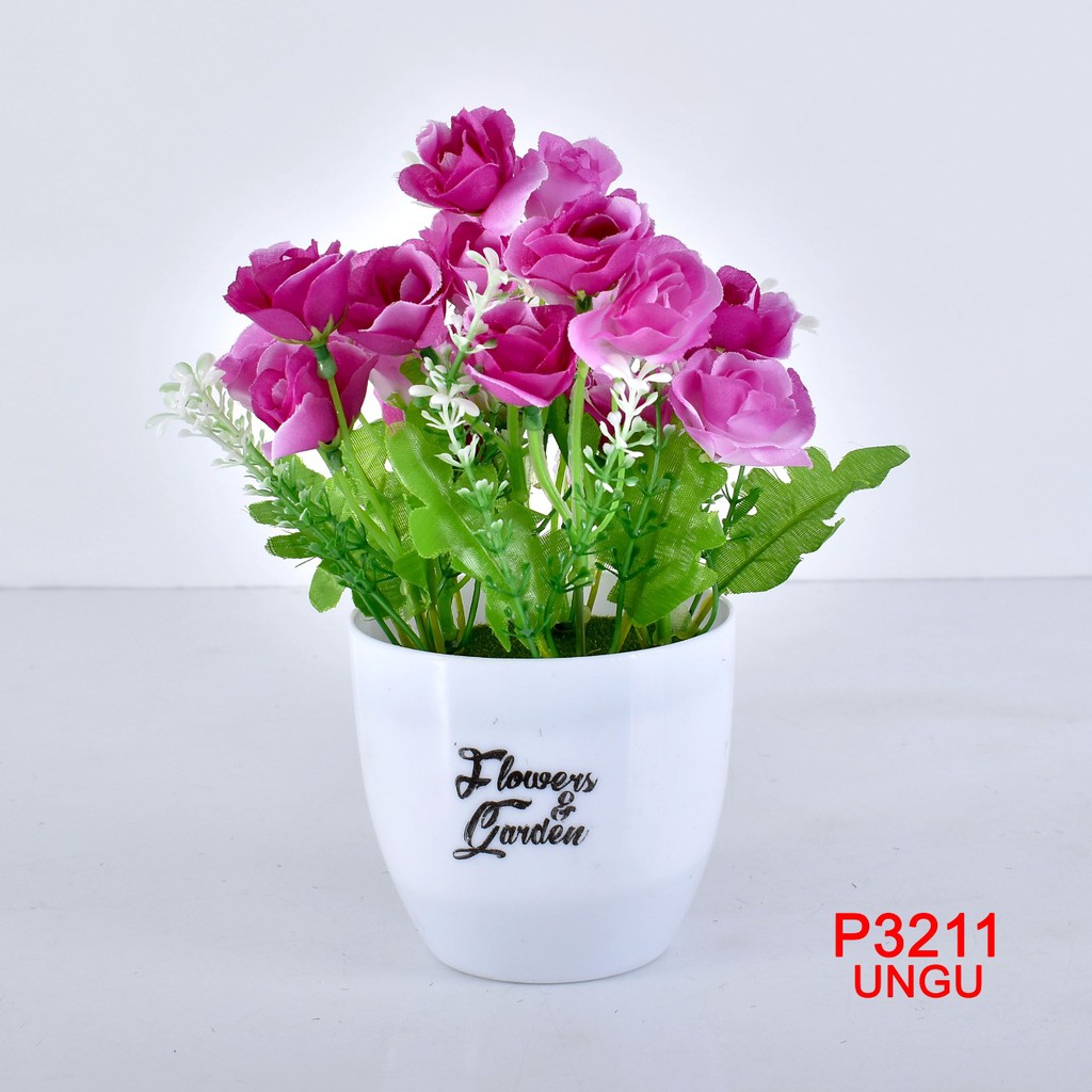 COD/JB TANAMAN BUNGA HIAS POT TANAMAN HIAS DEKORASI RUMAH DAN BUNGA PLASTIK P3211-6
