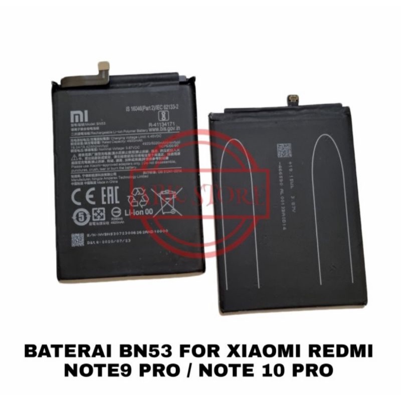 BATTERY BATERAI BATRAI BATRE XIAOMI REDMI NOTE 9 PRO / NOTE 10 PRO BN53 ORIGINAL