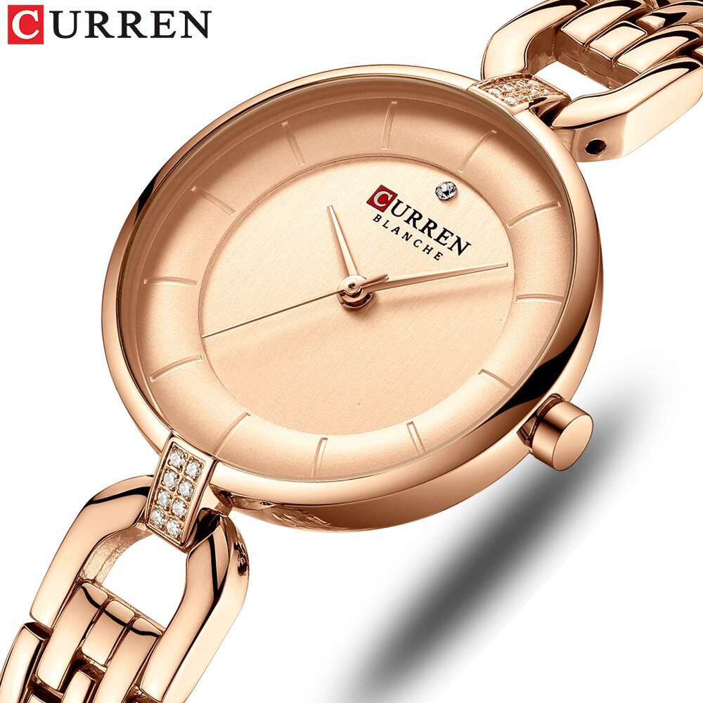 CURREN 9052 Jam Tangan Wanita Analog Stainless Steel WATCHKITE WKOS