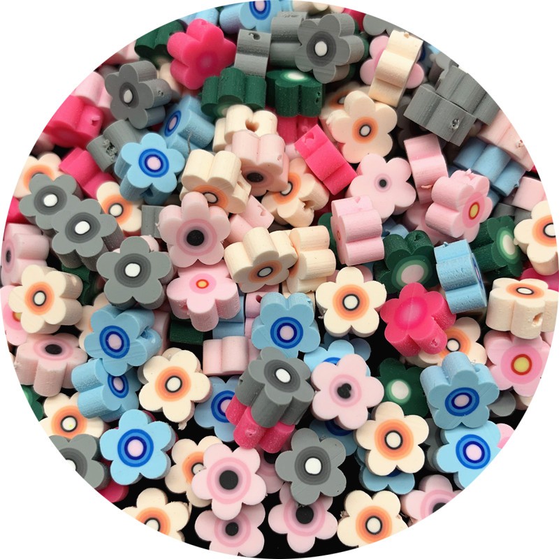 30 Pcs / Pack 10mm manik-manik bunga tanah liat polimer