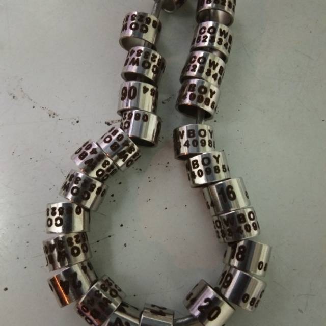 Ring burung merpati baja laser perkutut lovbird