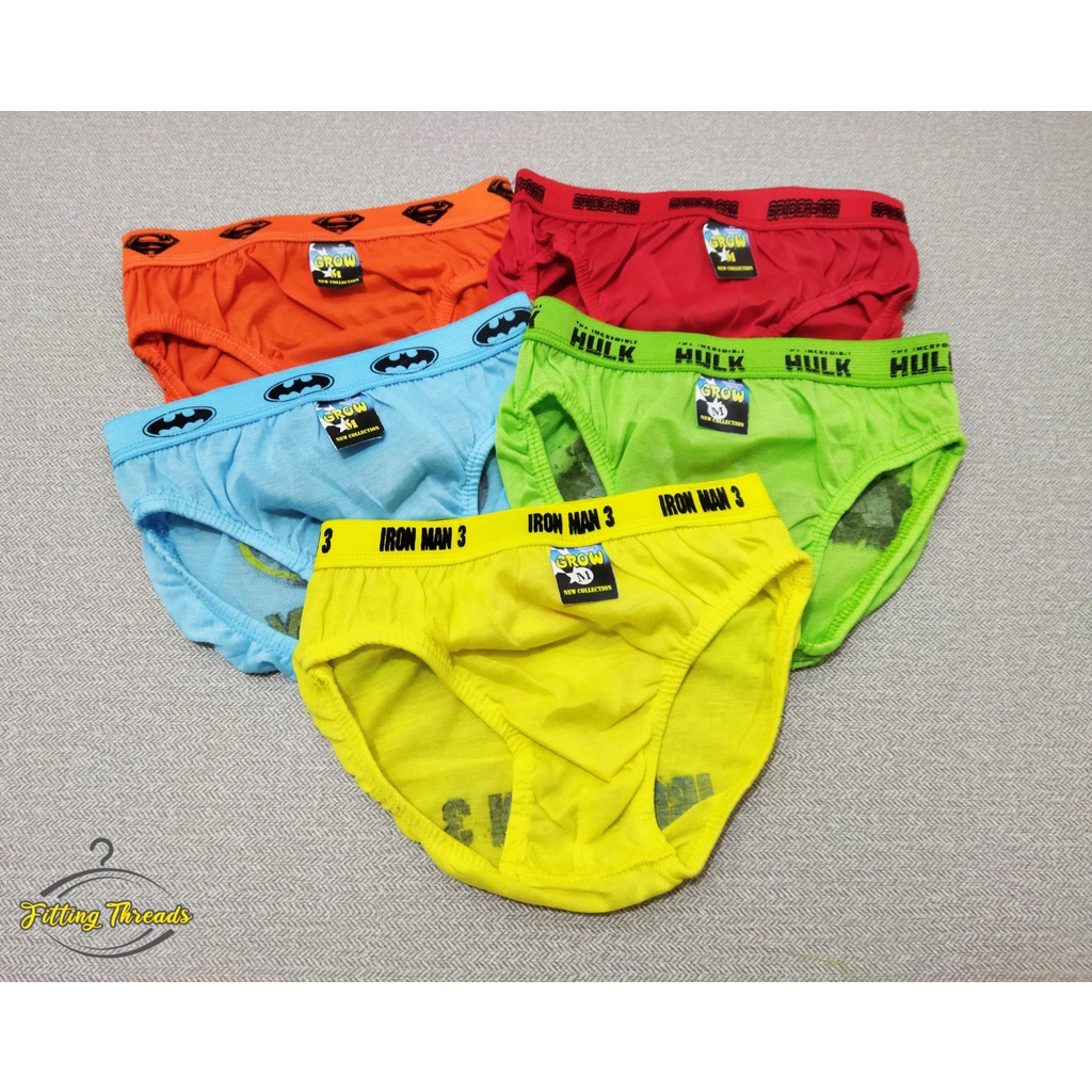 3 Pcs Daleman Anak Laki-Laki Celana Dalam Segitiga Karet Boxer Motif / CD Sempak Anak Cowok Grow