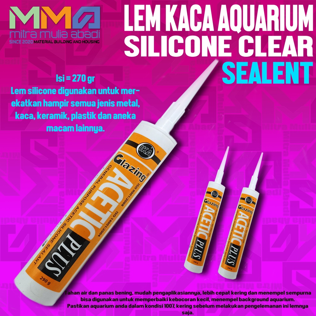 LEM BOTOL KACA LEM KACA AQUARIUM SEALENT HITAM CLEAR PUTIH