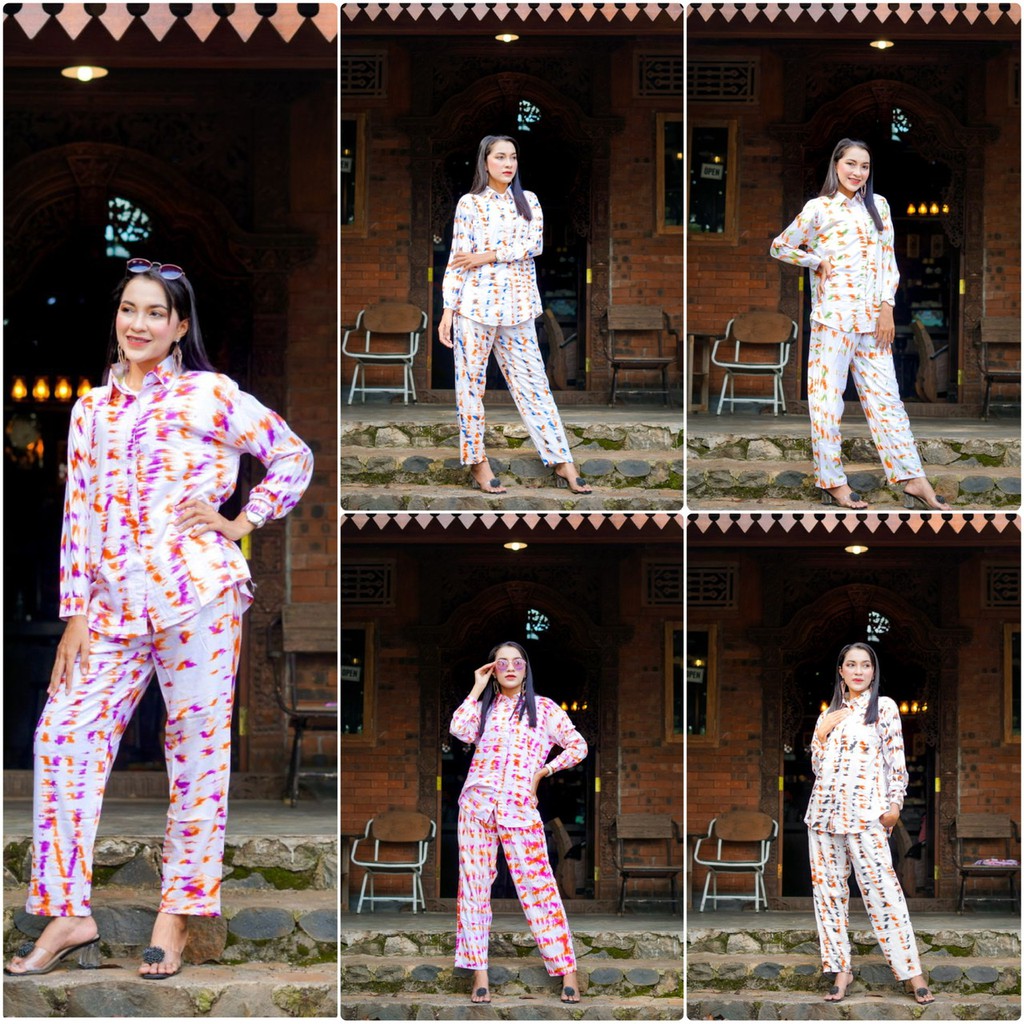 BASIC TIEDYE SET DAILYSET ONESET TIE DYE SETELAN ONE SET WANITA OUTFIT SELEBGRAM HITS