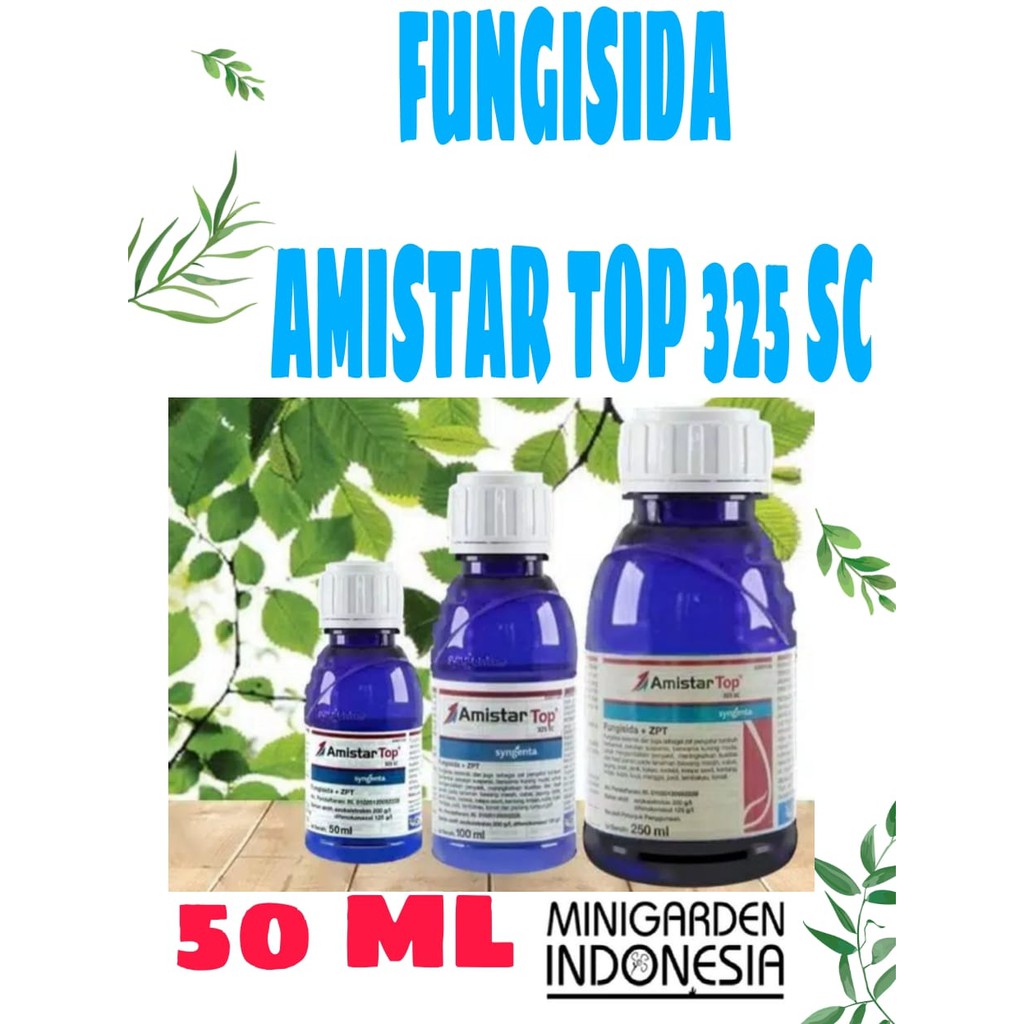 AMISTAR TOP 325SC 50ML FUNGISIDA PLUS ZPT obat hawar bercak daun embun bulu pengendali penyakit padi amistartop