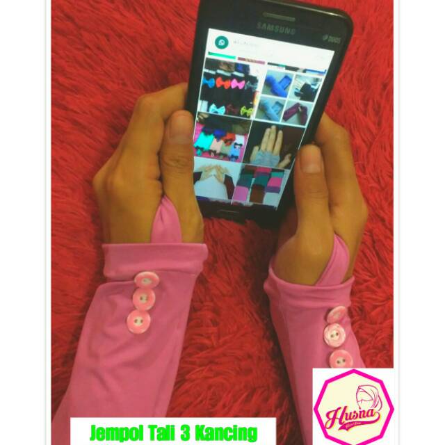 [HUSNA HIJAB] Handsock Tali 3 Kancing / Hensok Kancing