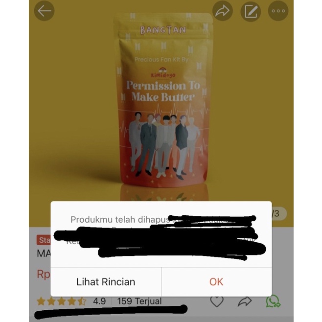 FANKIT SNACK B T S &quot;PERMISSION TO MAKE BUTTER&quot; KPOP MURAH