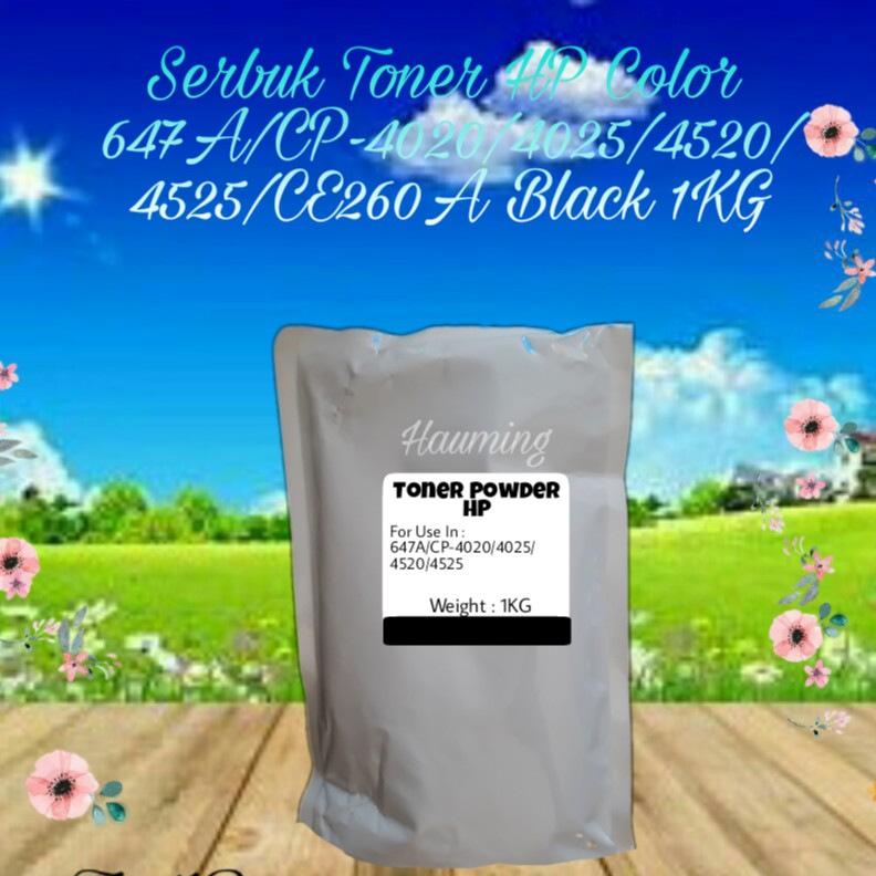 Serbuk Toner HP 647A CP4020 CP4025 CP4520 CP4255 CP-4025n 4525n 4525dn 4525xh CE260A Black 1kg