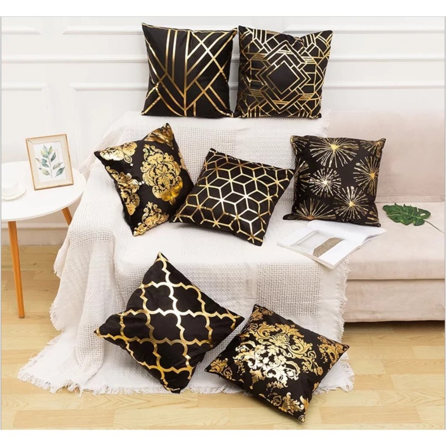 Black Series Pillow Cushion Cover / Sarung Tutup Bantal Sofa Berudru