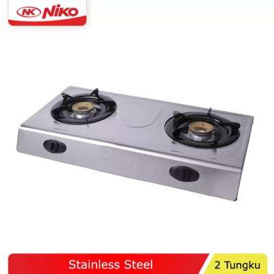 NIKO Kompor Gas 2 Tungku Stainless 666 - Garansi 1 Tahun