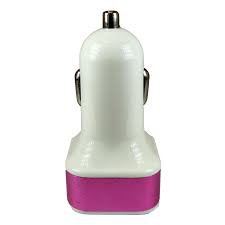 Charger Mobil/ Car Charger - Pink [3 Port USB]