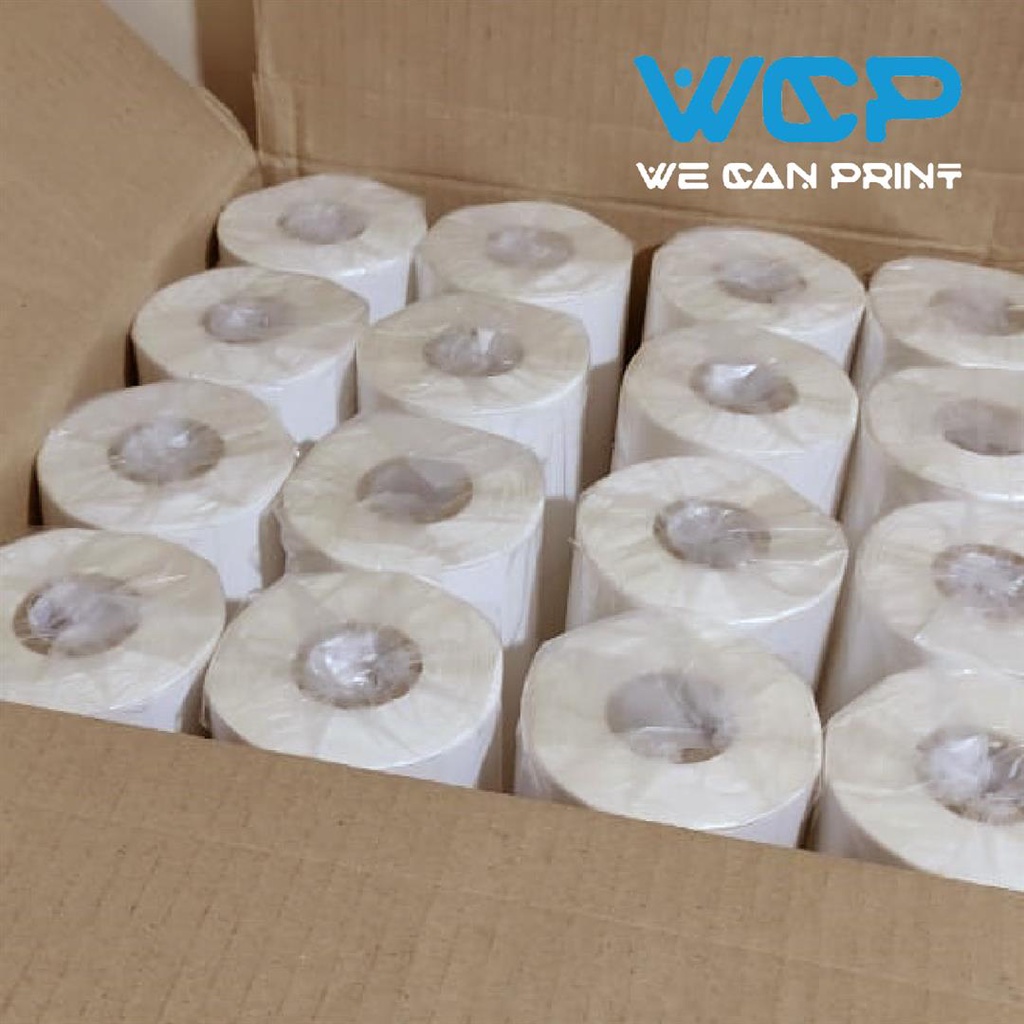 

lkjj Kertas Struk Printer Stiker Label Barcode Thermal Paper Resi 70mm 50mm 70x50 isi pcs