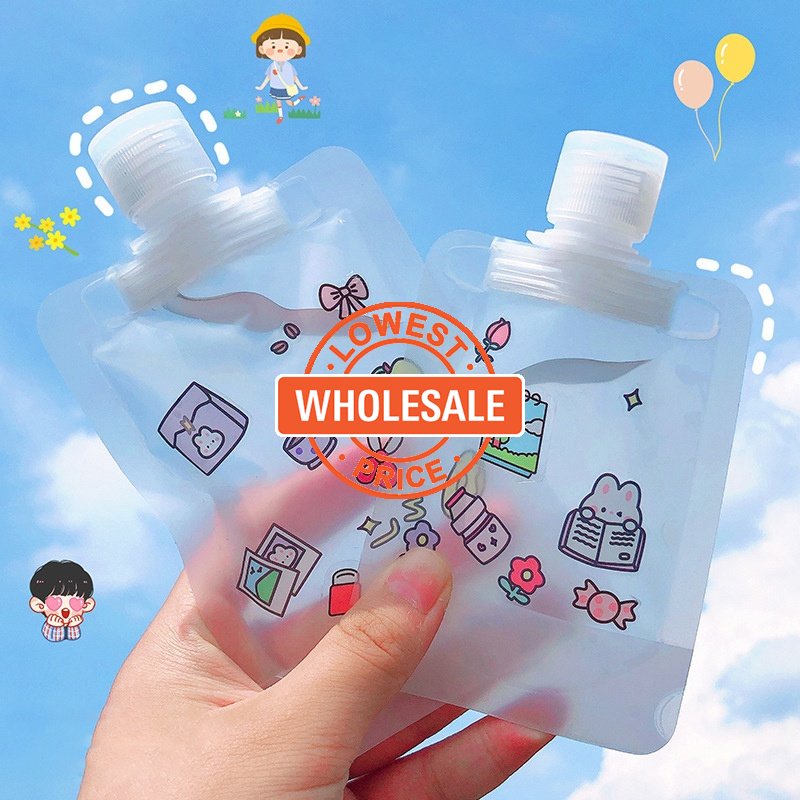 Botol Dispenser Lotion Mini Portable Transparan Reusable Anti Bocor Ukuran 30 / 50 / 100ml Untuk Travel