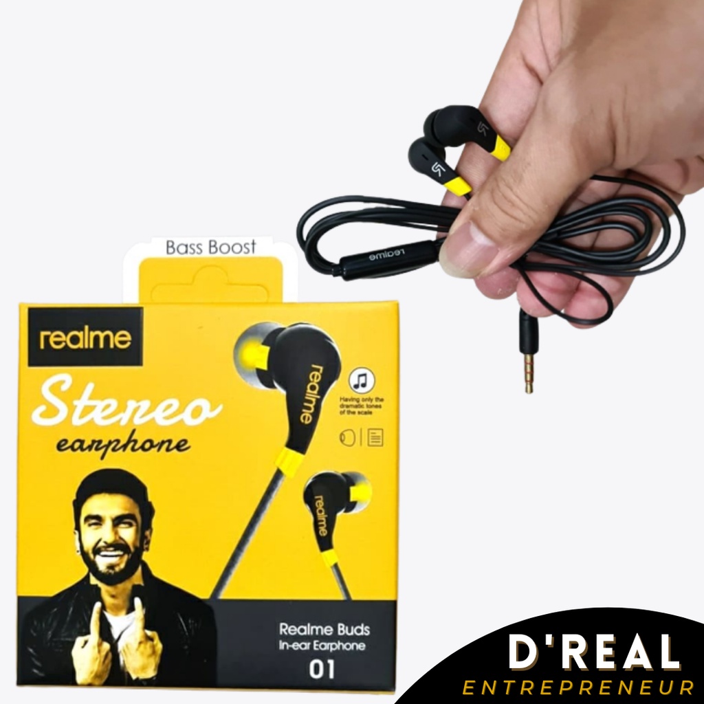 Realme QP-003 Headset Murah Grosir Handsfree Bass