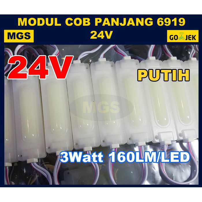 100Pcs Modul 6919 COB Panjang 24v - Putih