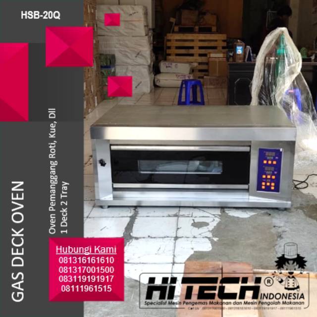 GAS DECK OVEN OTOMATIS FULL DIGITAL 1 DECK 2 TRAY OVEN ROTI 1 DECK PEMANGGANG ROTI