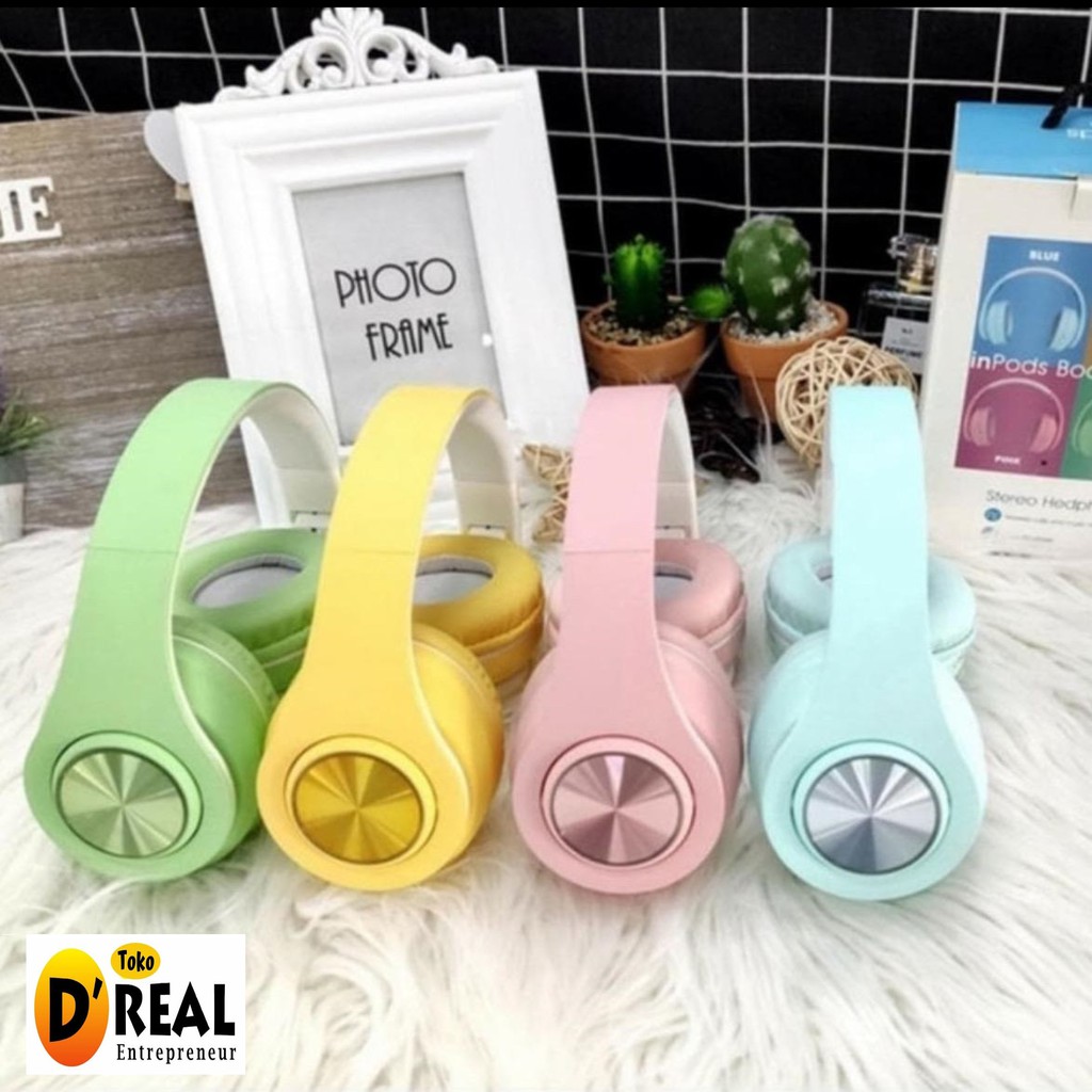 Macaron Headphone Bluetooth B39 Wireless MegaBass Kualitas Premium