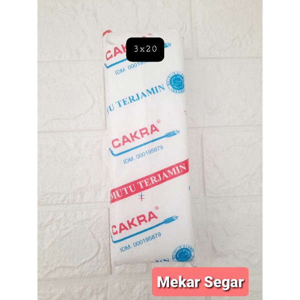 Plastik PE Cakra 3x20 (Plastik es lilin)