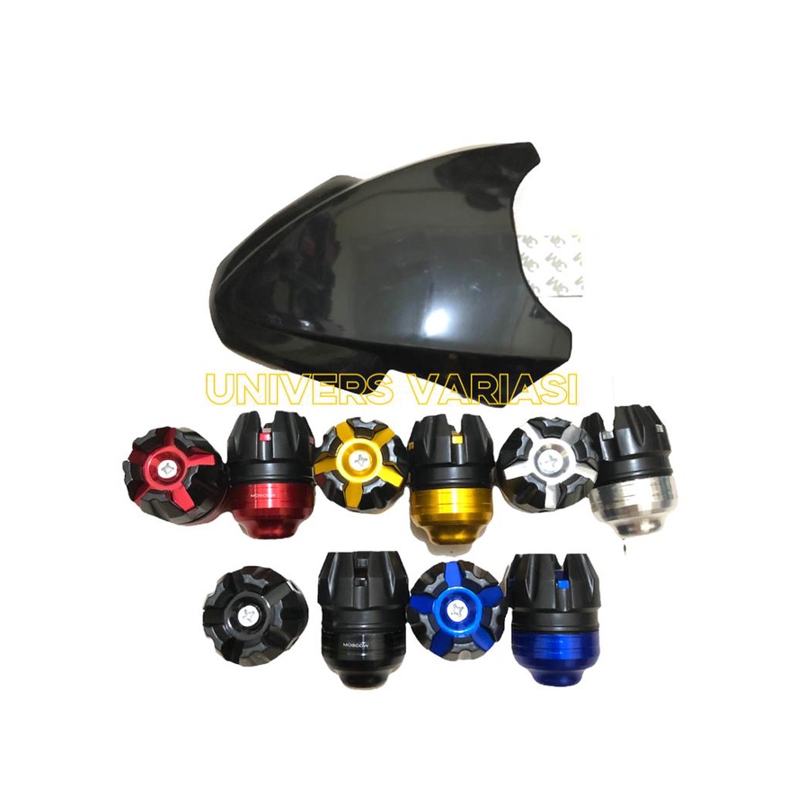 PAKET 2 ITEM VISOR VARIO 160 PLUS DOUBLE TIP 3M+JALU AS NAGA VARIASI HONDA JALU AS NAGA VARIASI WARNA MERAH GOLD BIRU HITAM SILVER  UNTUK HONDA VARIO 160 CBS PAKET 2IN1