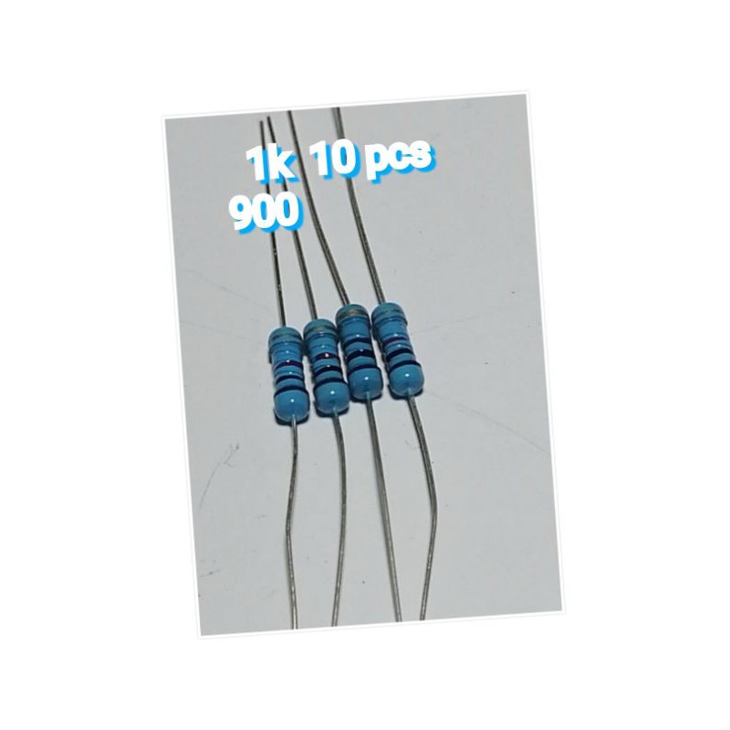 10.PCS RESISTOR, 1K ., 1/2 WATT,