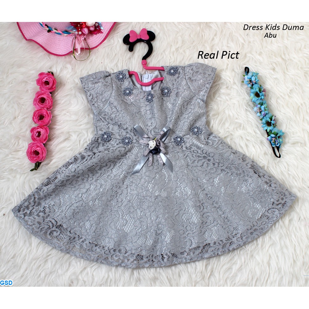 Dress Kids Duma/Kebaya Anak Motif Bunga/Baju Dress Import Terbaru/Cantik/Baju Bayi Pesta