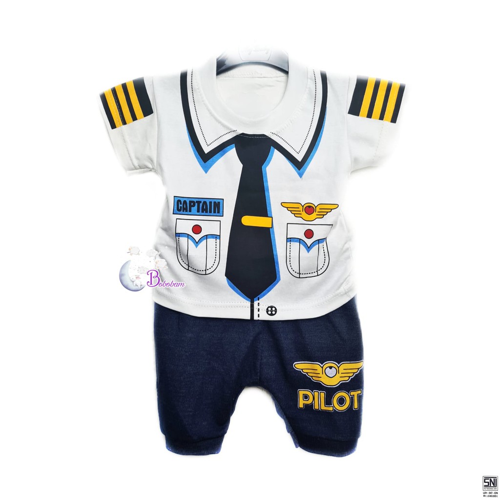 ECER BOBOBAM CAPTAIN PILOT SETELAN ANAK LAKI-LAKI / SETELAN ANAK HARGA GROSIR