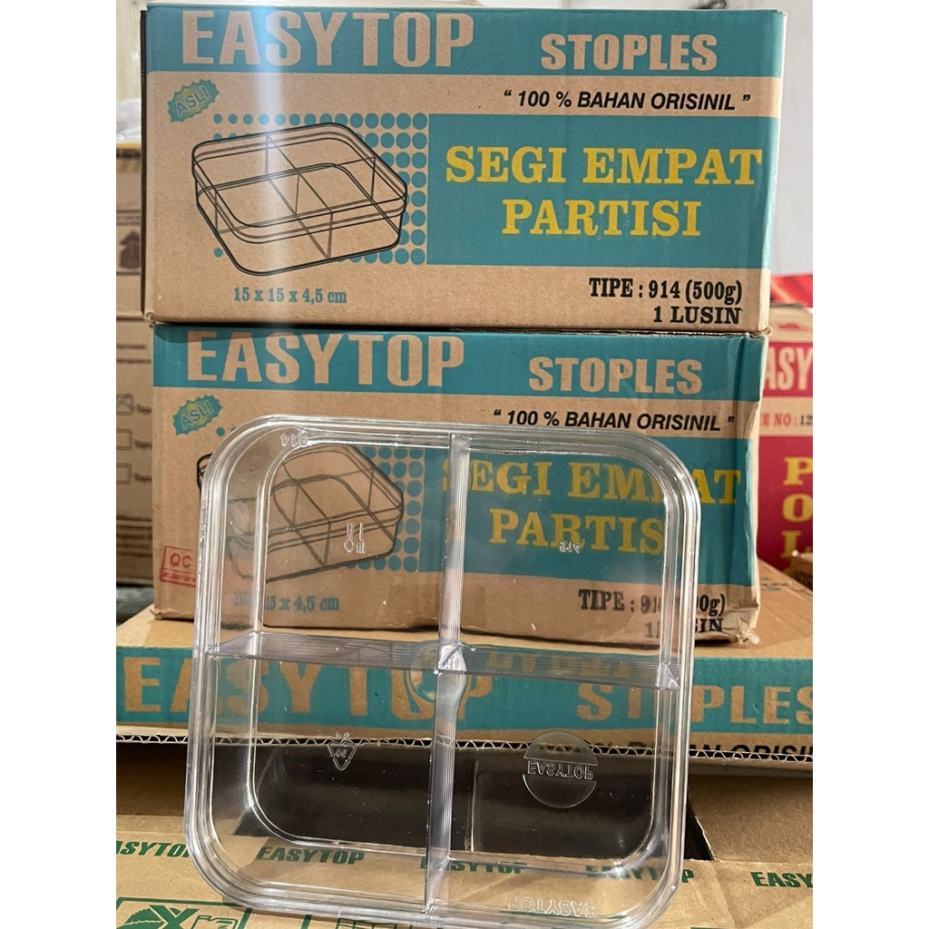 Toples Easytop 914 Sekat 4 isi 1lusin - Easytop  Gosend Grab