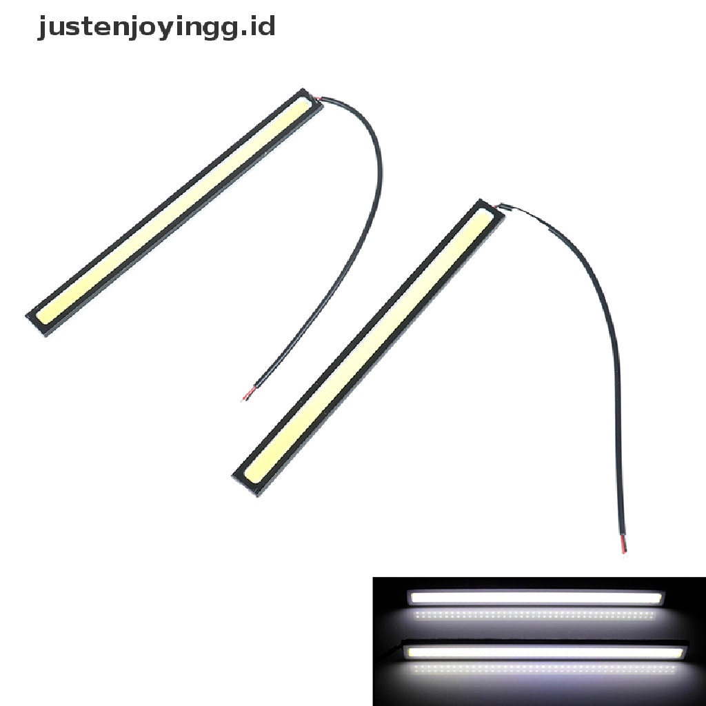 2pcs Lampu led cob 12v super Terang Anti Air Warna Putih Untuk drl / fog lamp Mobil