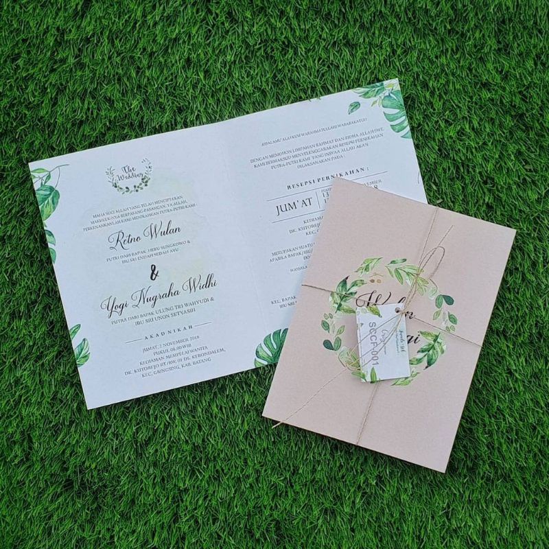 Undangan Pernikahan Rustic Tali Rami Murah Berkualitas
