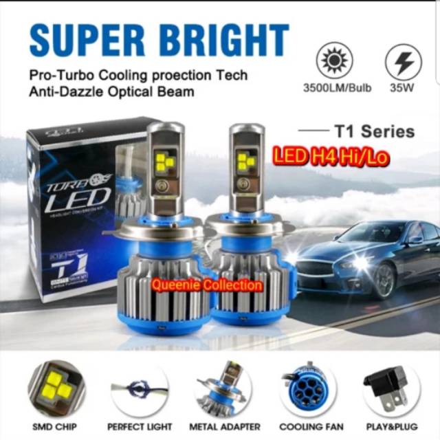 LeD H4 Turbo LED T1 Super Bright