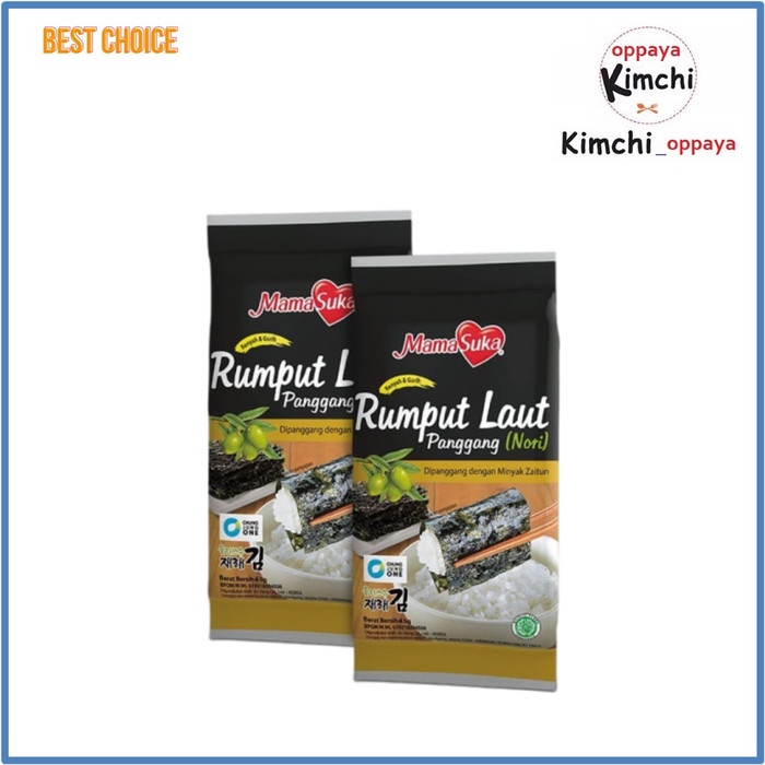 

Q12S Mama Suka Rumput Laut Panggang Nori Minyak Zaitun 9 Gram - Ori D51qs