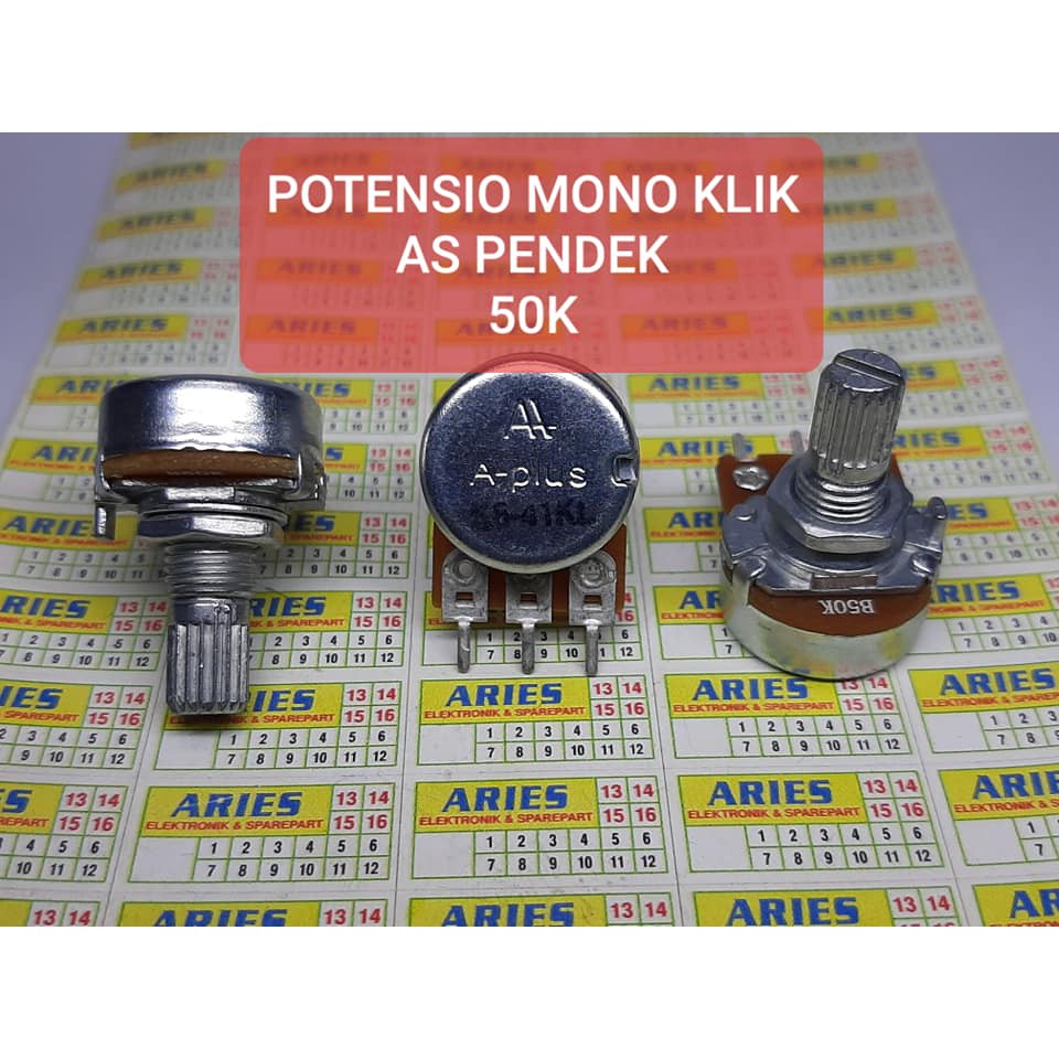 POTENSIO MONO KLIK AS PENDEK 50K