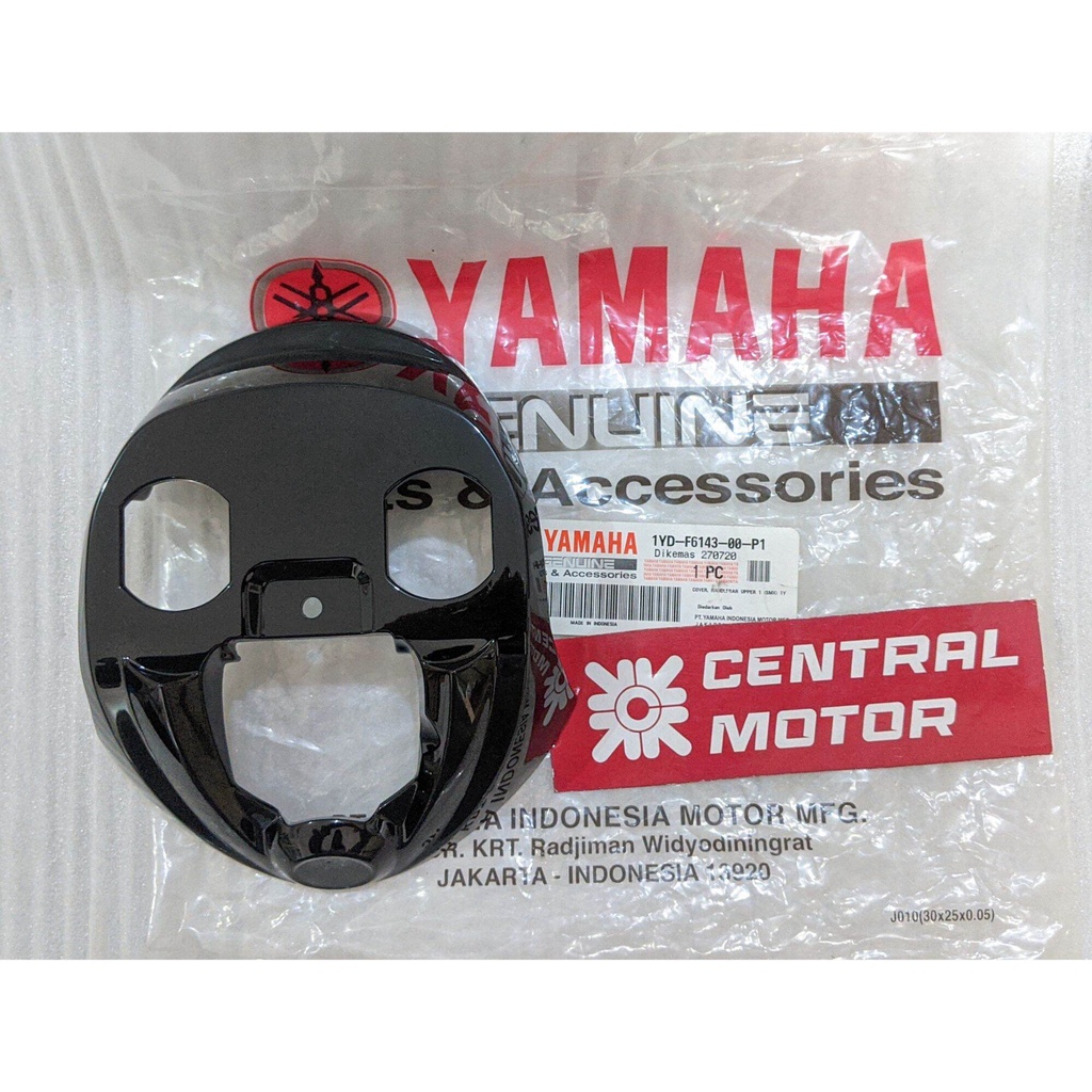 COVER KAFER KAP TUTUP BATOK STANG STIR SETIR FINO FI INJEKSI 115 125 HITAM ORIGINAL YAMAHA 1YD-F6143
