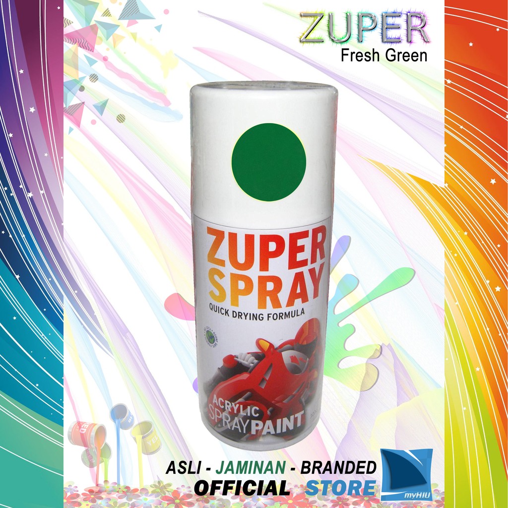 Cat Semprot Warna Hijau Segar 300cc / Fresh Green Spray Paint ZUPER