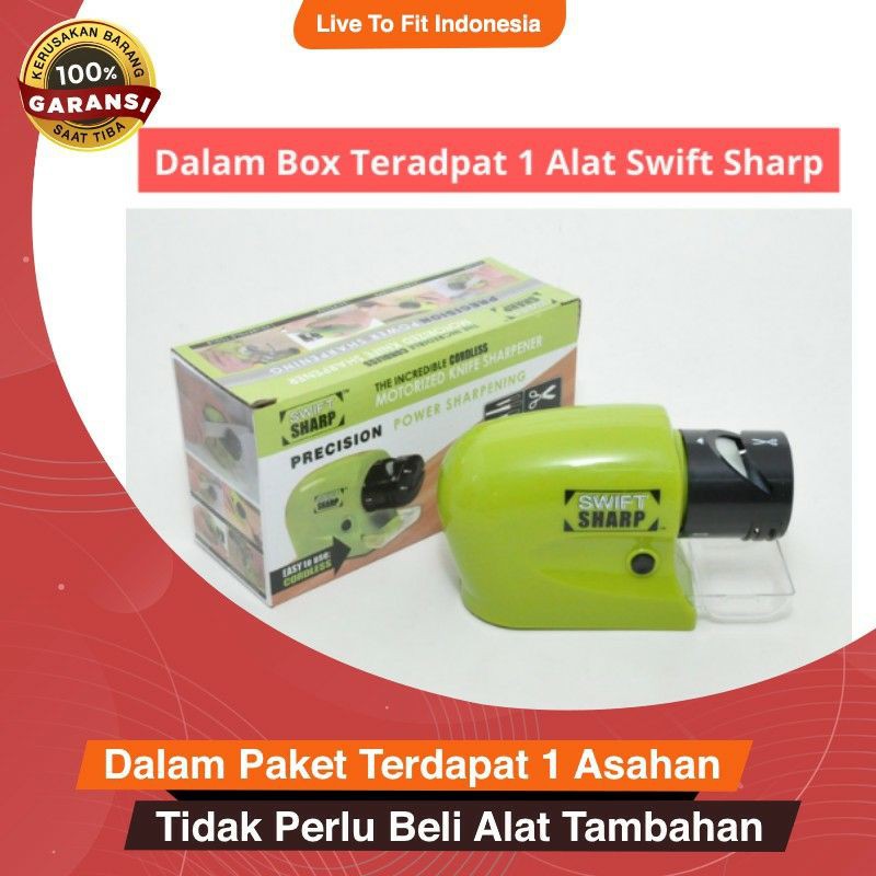 Alat Pengasah Pisau Otomatis / Swift Sharp Pengasah Pisau / Motorized Knife