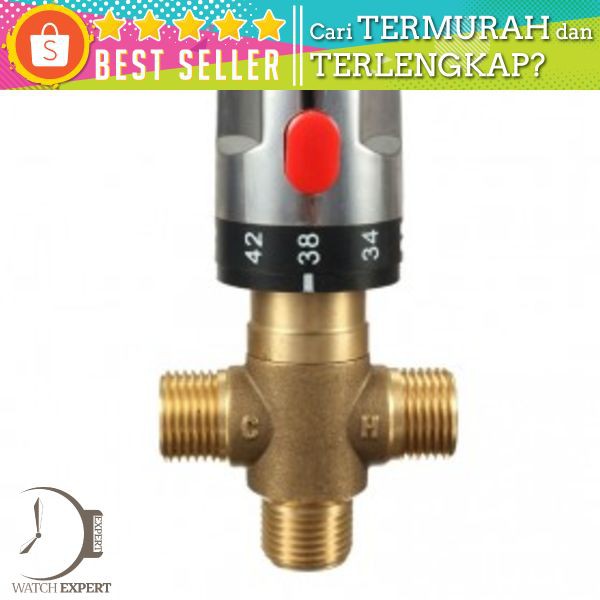 Thermostatic Mixing Valve 3-Way Female Thread - Xueqin DN15 Coklat