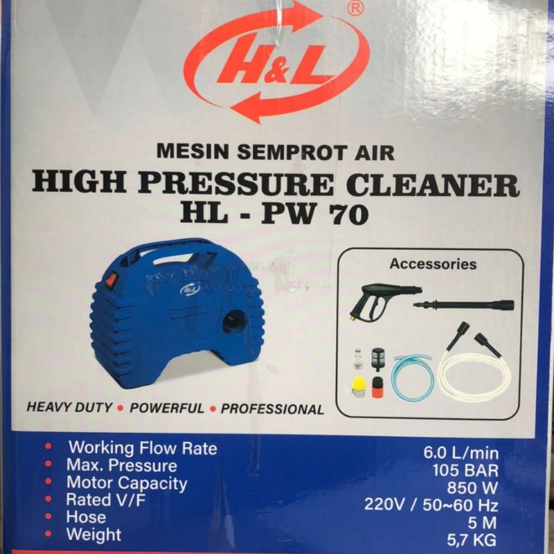 Jet Cleaner H&amp;L PW70 Mesin Cuci Steam HL PW 70