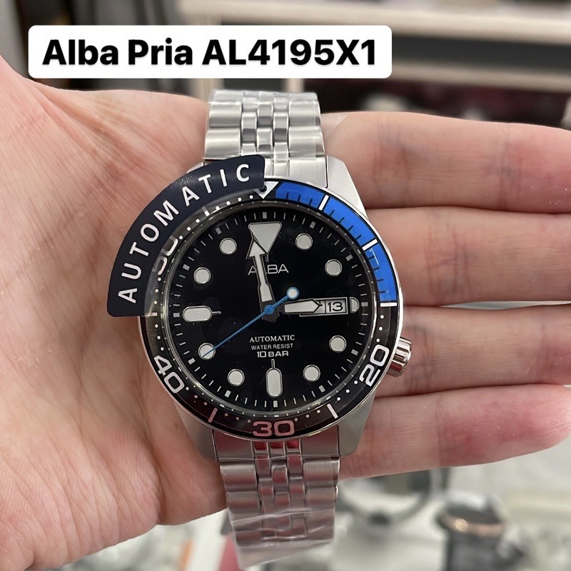 JAM TANGAN PRIA ALBA AL4195X AL4195X1 SILVER BLACK BLUE ORIGINAL