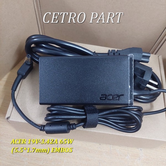 Adaptor Charger Laptop Acer Aspire 3 A315-41 NEW 19v-3.42a (65Watt) Model Embos -NEW