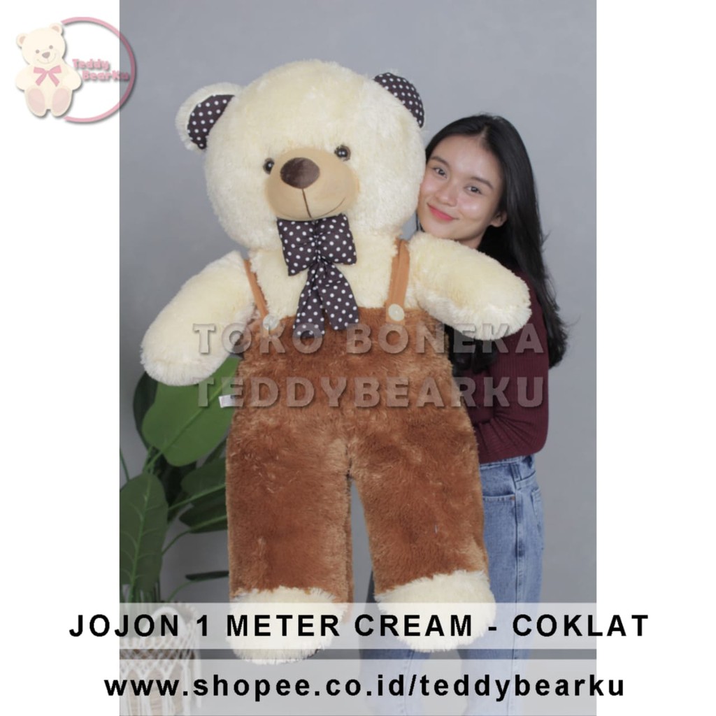 Boneka Teddy Bear JOJON Super Jumbo Besar 100cm 1m 1meter Beruang JOJON