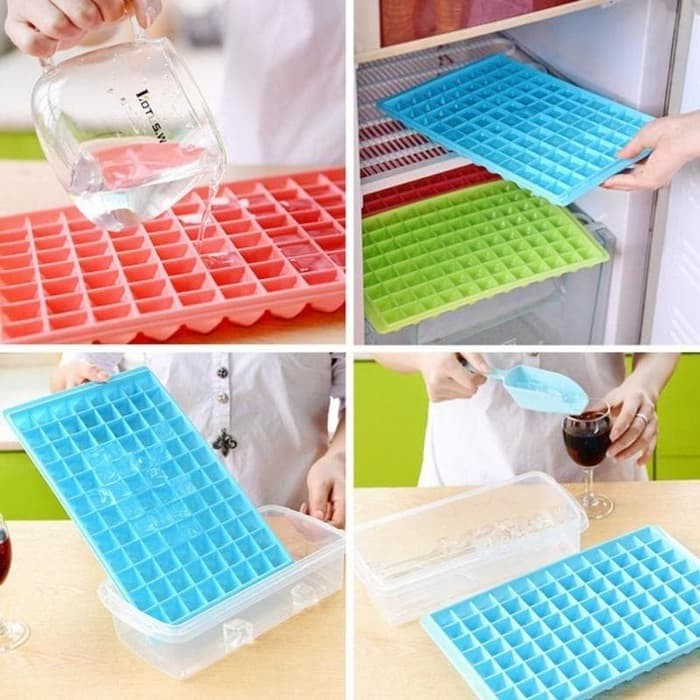 Cetakan Es Batu Kubus Kotak Diamon Jelly Agar Ice Cube Tray (96 Grid)